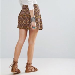 Free People Tribal Printed Lovers Lane Mini Skirt